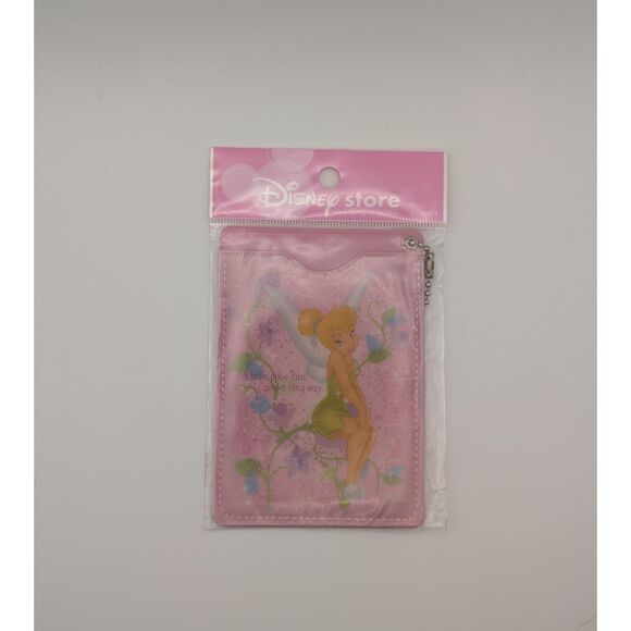 Disney Store Japan Tinker Bell Card Case Holder Pink Pixie Dust New Sealed - Picture 1 of 2